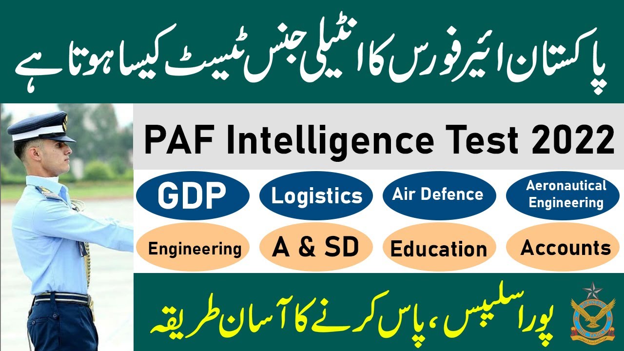 PAF Intelligence Test | Pakistan Air force Intelligence Test Preparation Online