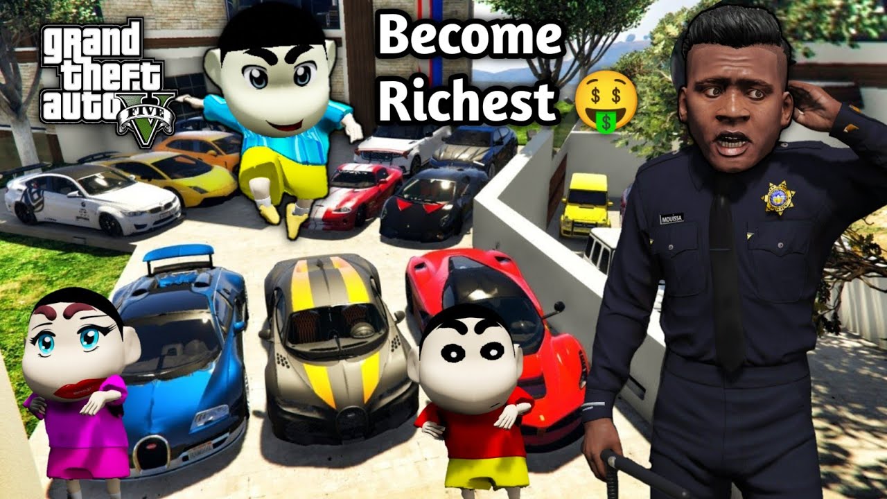 GTA 5: Shinchan become richest person  🤑😵‍💫Franklin Helpless 😰|| Ps Gamester