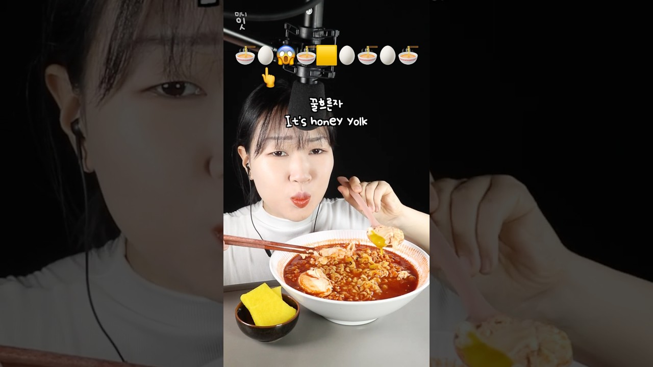 Soupy Fire Noodles with Yolky Eggs