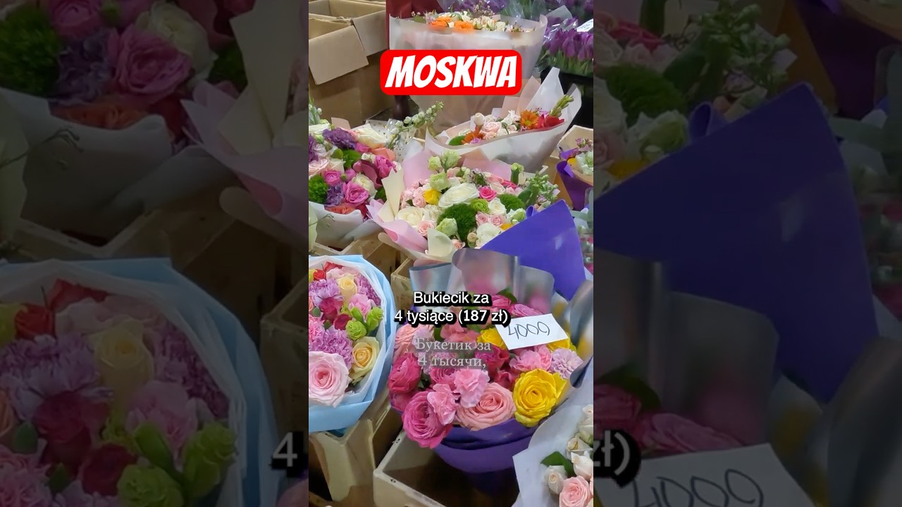 8 marca na największym rynku kwiat&oacute;w w Moskwie #Rosja