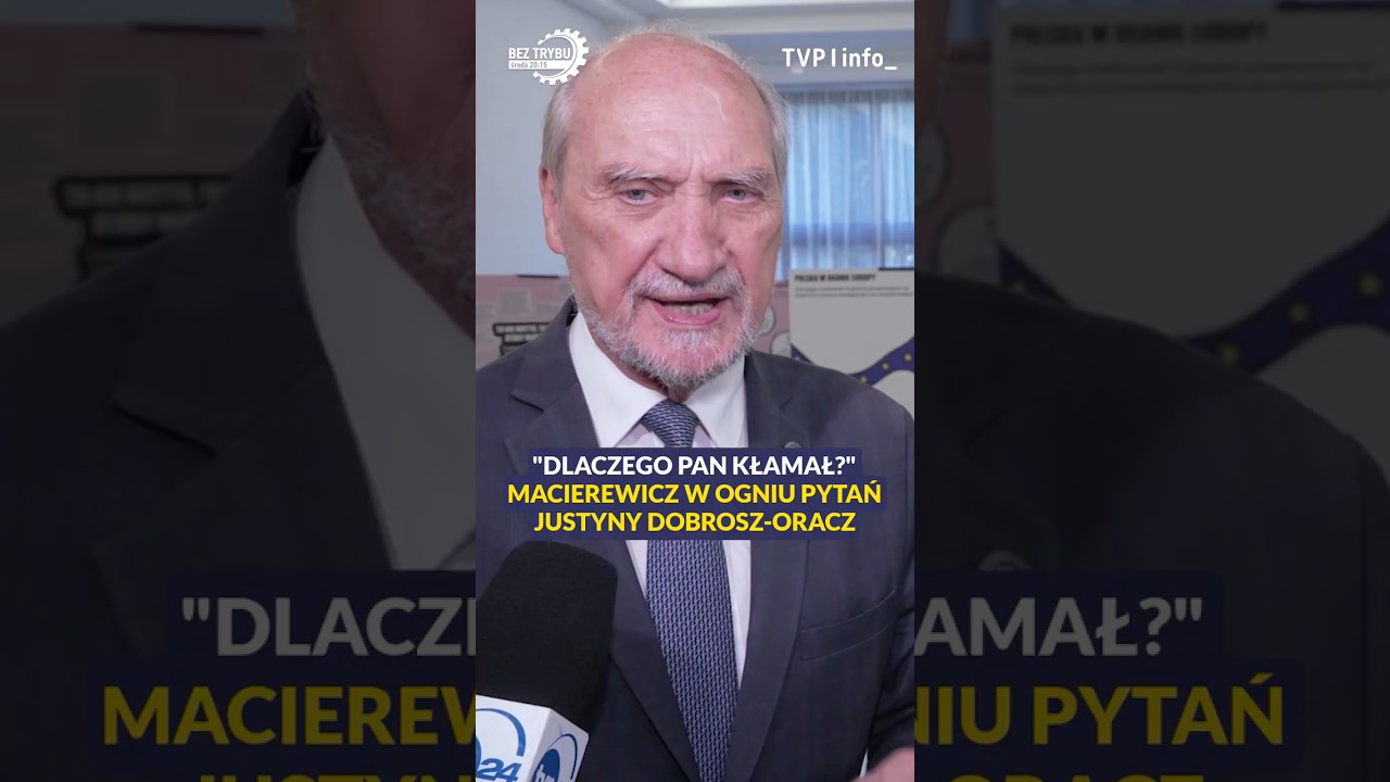 Macierewicz on the incident with the police officer: I didn't touch anyone #poland #politics #shorts