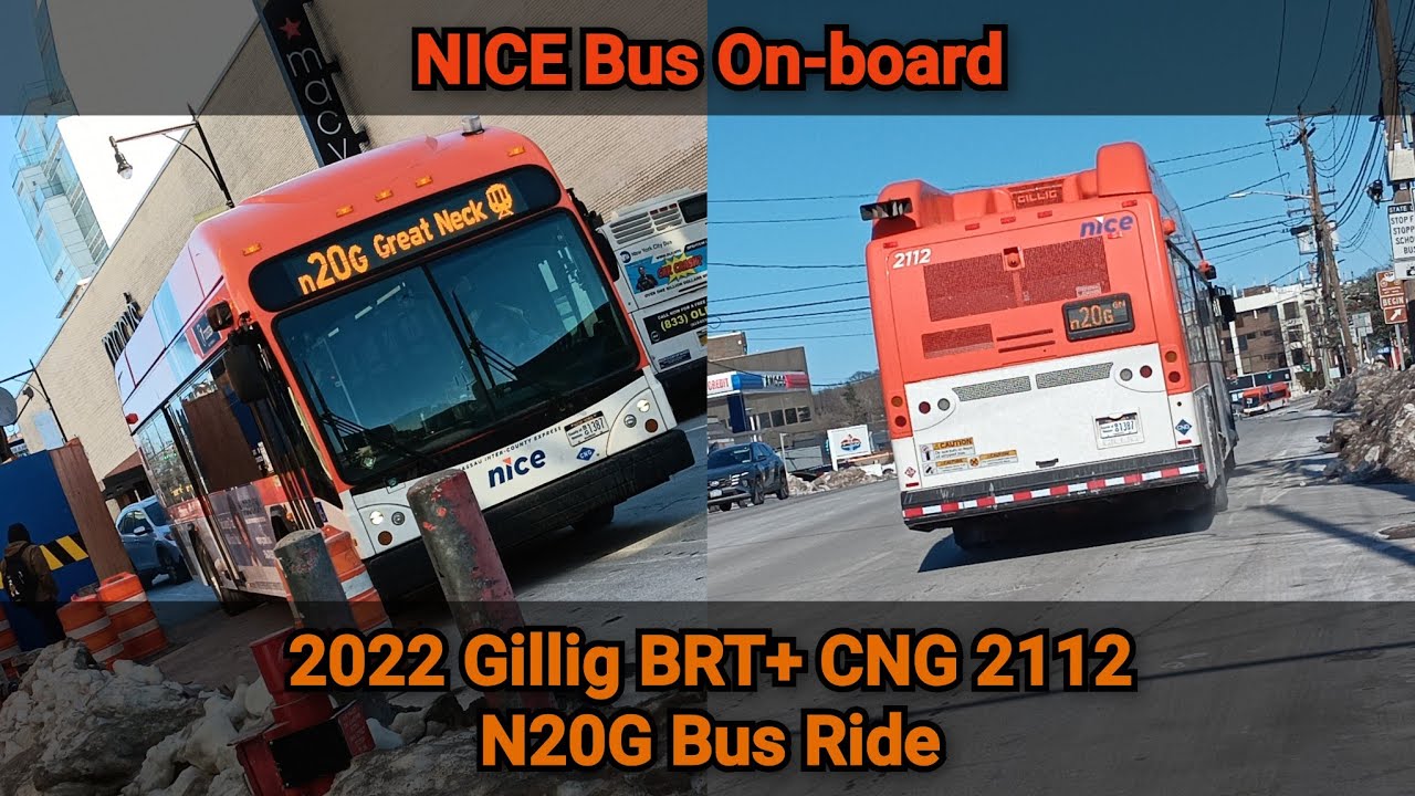 NICE Bus: 2022 Gillig BRT+ CNG 2112 N20G Bus Ride