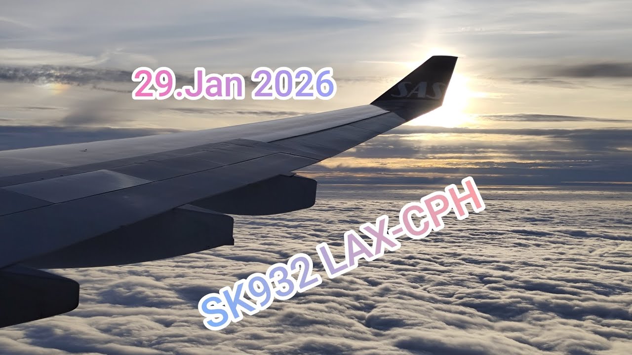 SAS Scandinavian Airlines Flight SK932 Los Angeles LAX to Copenhagen Airbus A330-343 LN-RKS 