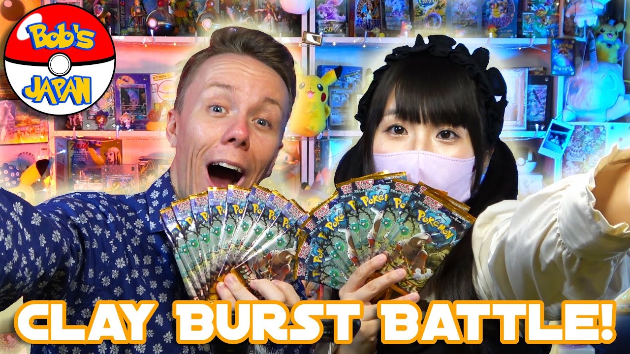 Clay Burst Pokémon Card Battle with my Wife! Opening cards with Mizuki!