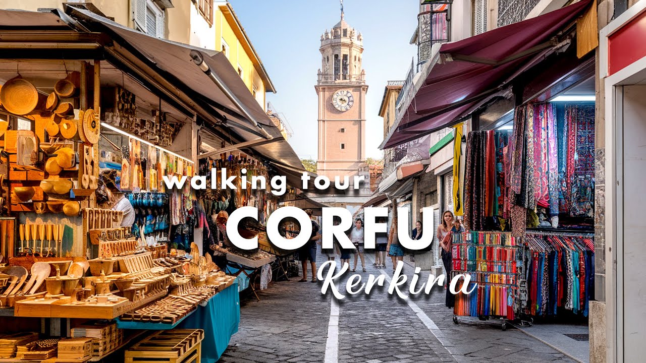 CORFU KERKIRA [4K] 🇬🇷 GREECE 🇬🇷 OLD TOWN KERKIRA 🇬🇷 WALKING TOUR 4K