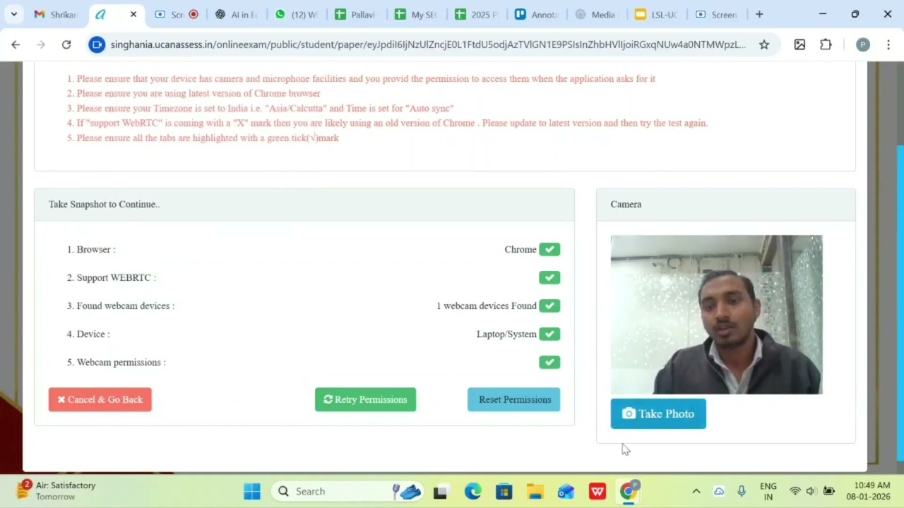 Singhania University online examination guideline Demo year 2025