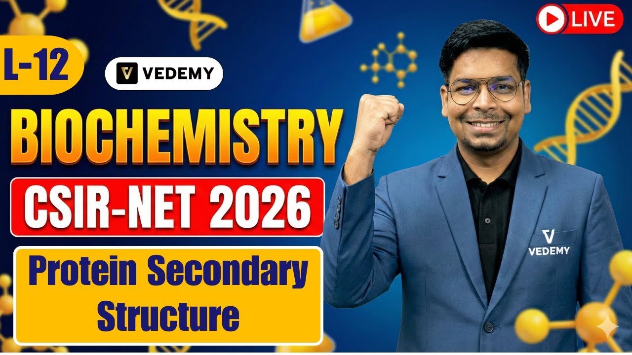 CSIR-UGC-NET 2026 | L12 | Biochemistry | Protein Secondary Structure | Unit 1 | Dr. Virendra Singh |