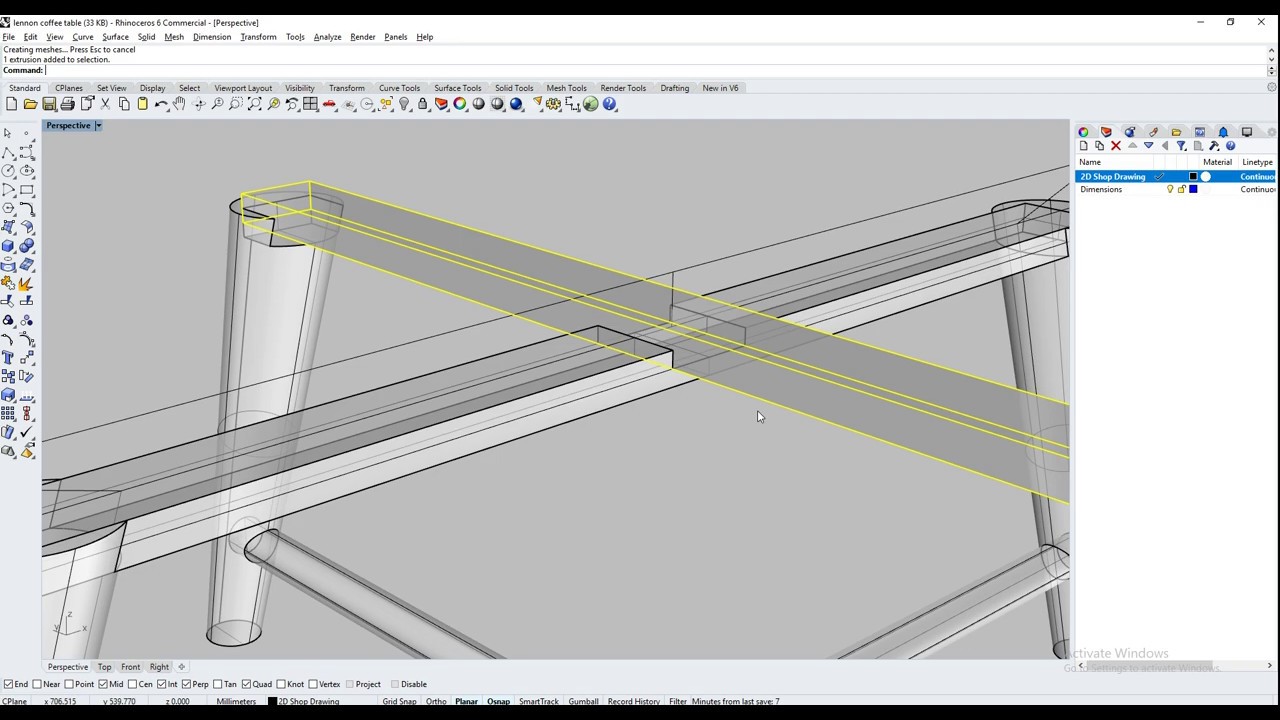 Rhino Tutorial Modeling Furniture: Coffee Table