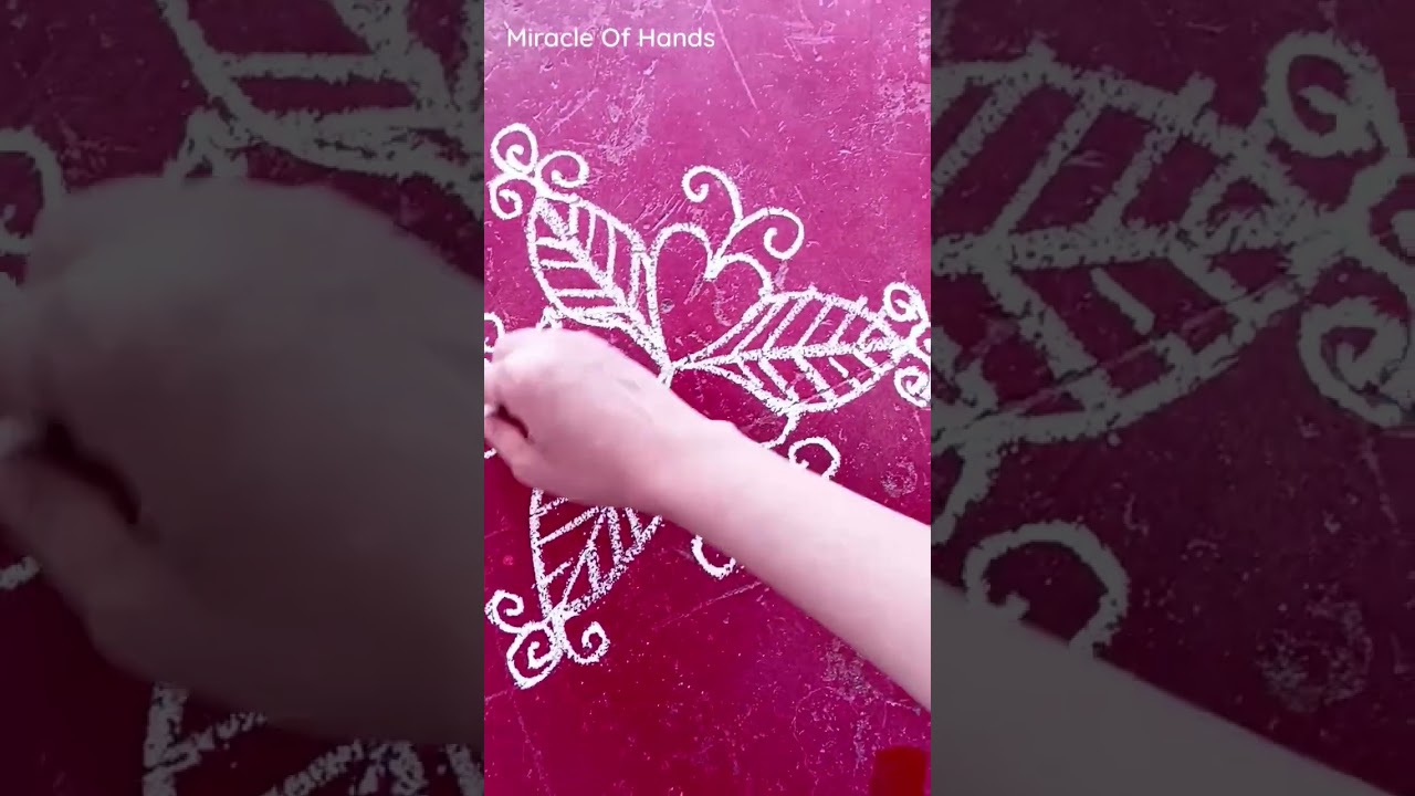 easy rangoli 15 #dailykolam #easyrangoli #smallrangoli #quickrangoli #miracleofhands #ytshorts