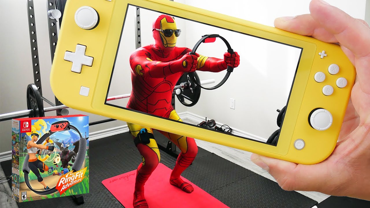 Ring Fit Adventure Gameplay on the Nintendo Switch LITE