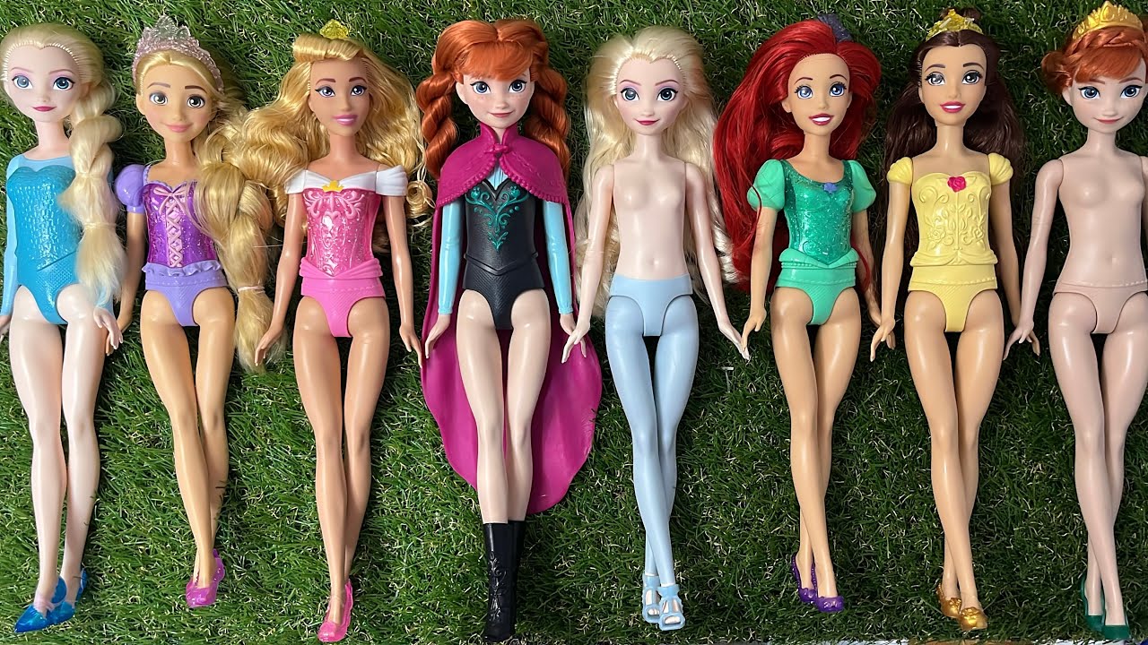 Disney Princess Frozen Dolls Unboxing Elsa, Anna, Belle & Ariel | Satisfying ASMR Toy Reveal