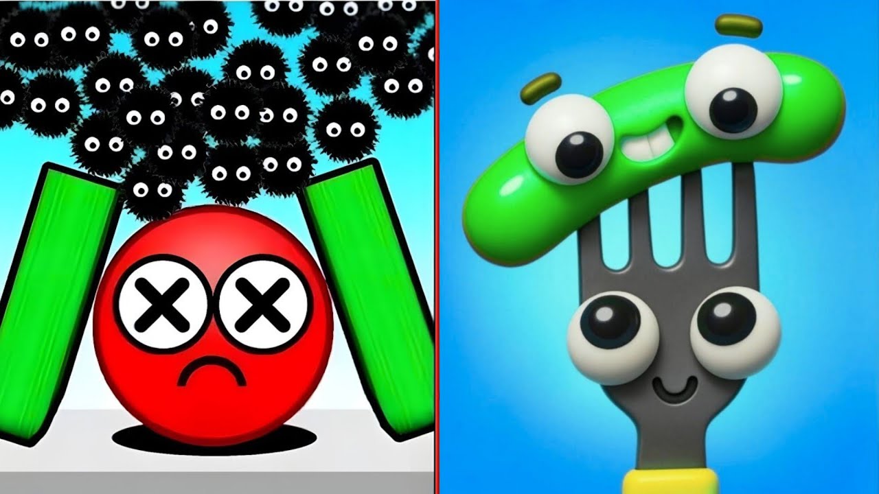 Hide Ball Vs Fork N Sausage Satisfying ASMR Gameplay New Update 😘🥰😜🎁
