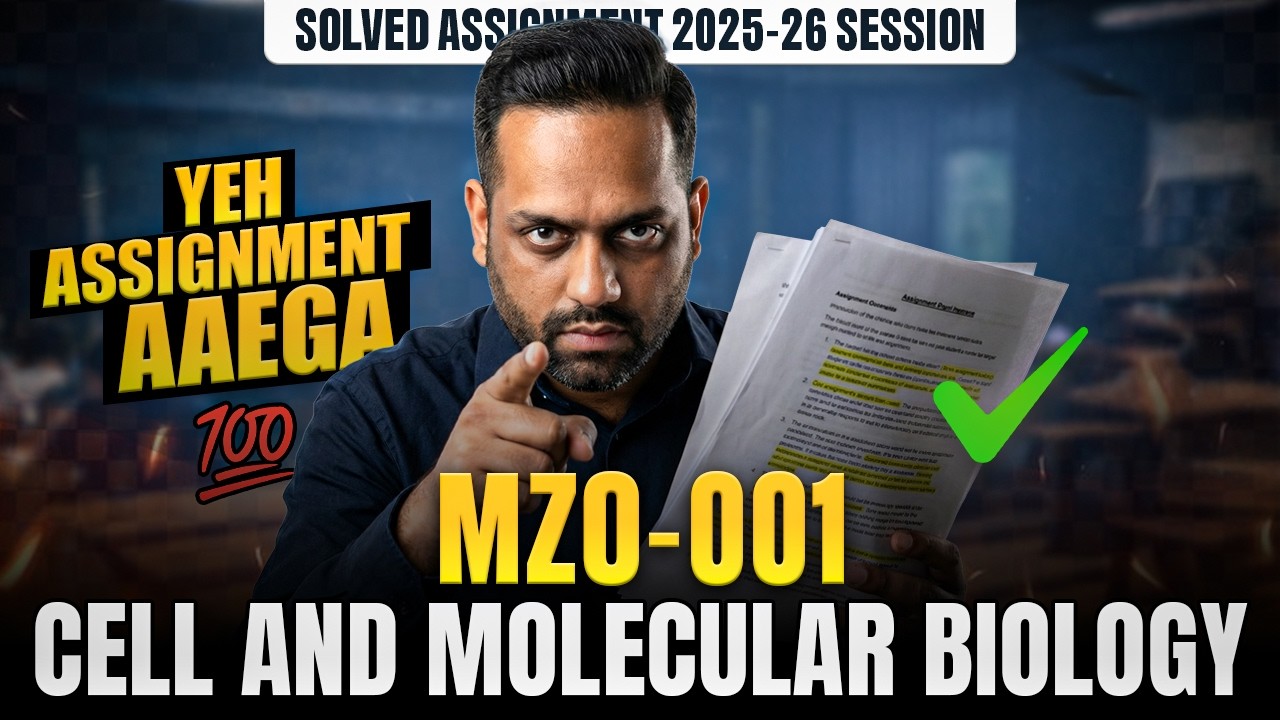 MZO 001 Assignment June 2026 | MZO 1 Solved Assignment IGNOU MSc Zoology
