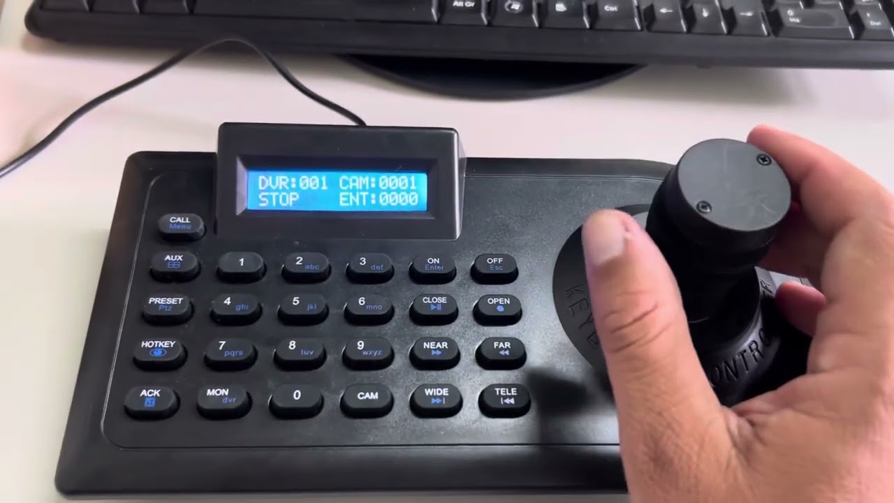 JSK-8003C Mesa Controle para Câmeras PTZ  RS 485.Configuração Básica .