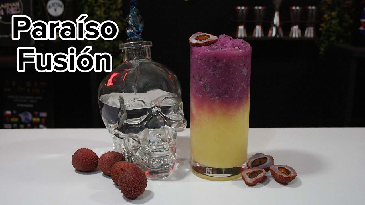 Como preparar el coctel PARAISO FUSION con VODKA
