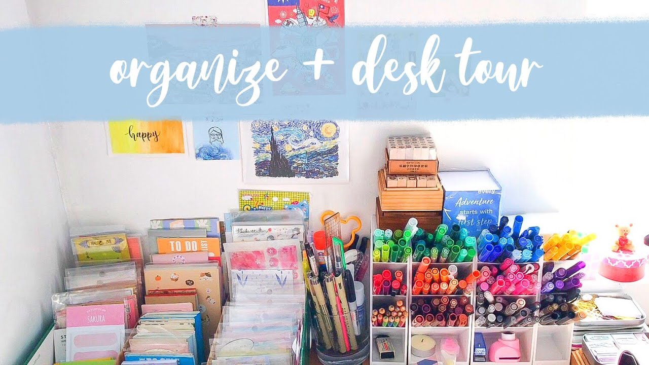 ORGANIZE WITH ME + DESK TOUR | kaiiletters