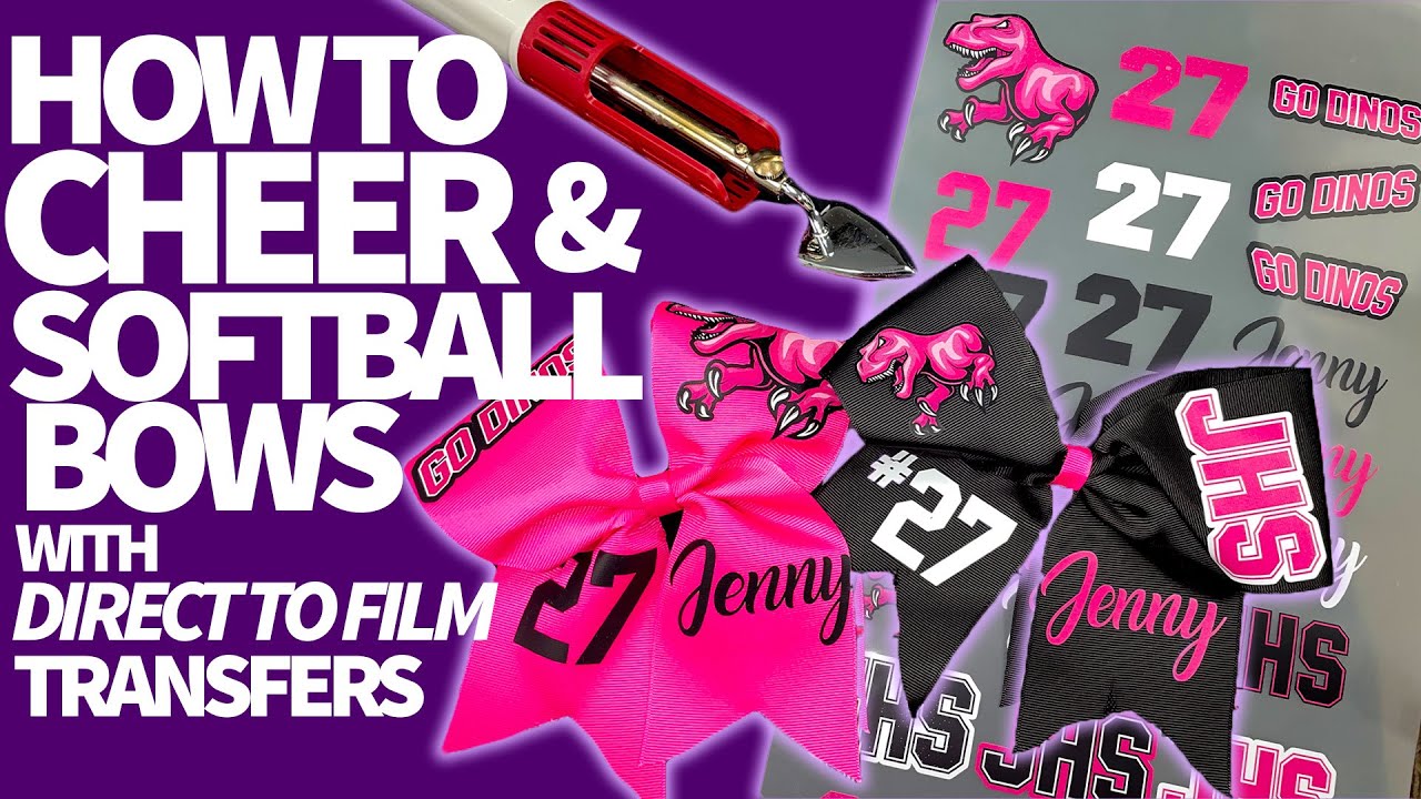 DIY CHEER BOWS WITH DTF GRAPHICS!