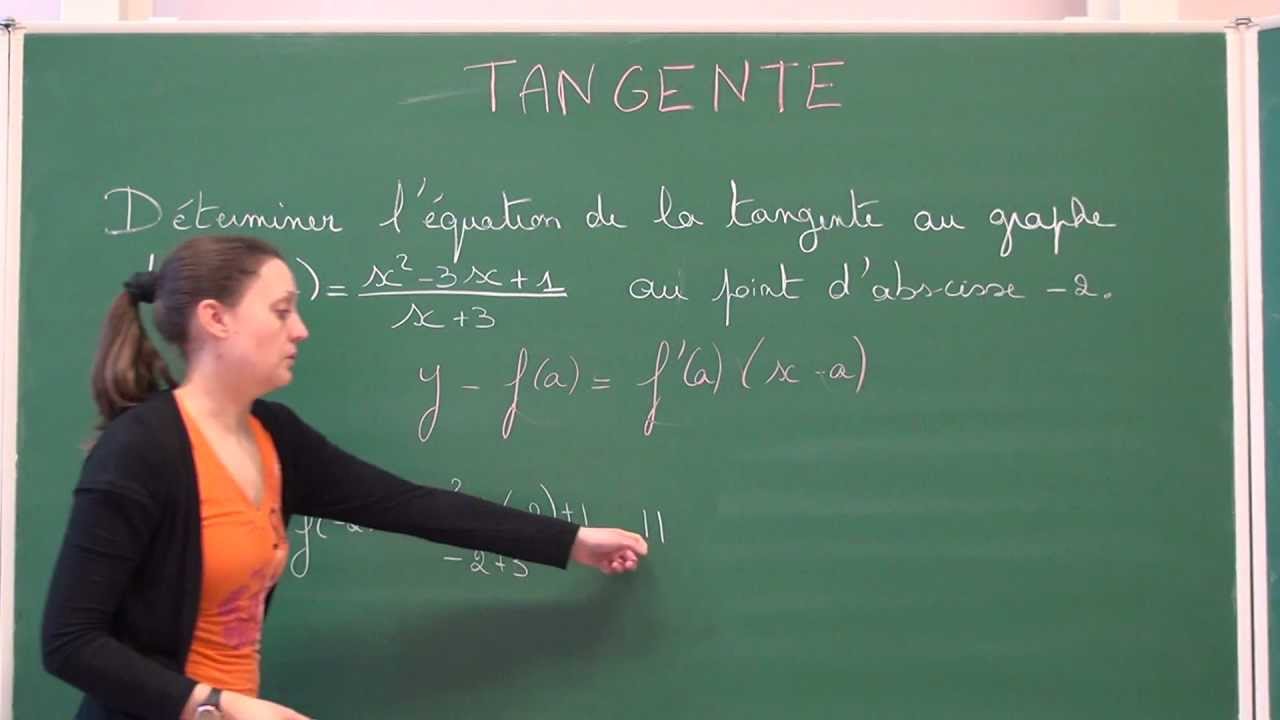 Remédiation: Détermination d'une Tangente