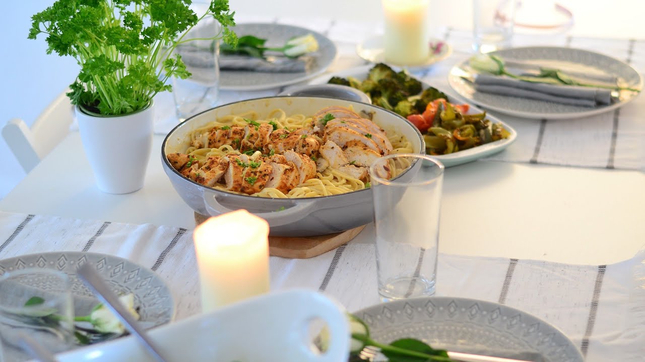 سفرة عشاء خفيفة لصديقاتي | Kolay  Akşam Yemeği Menüsü | Dinner Table Setting