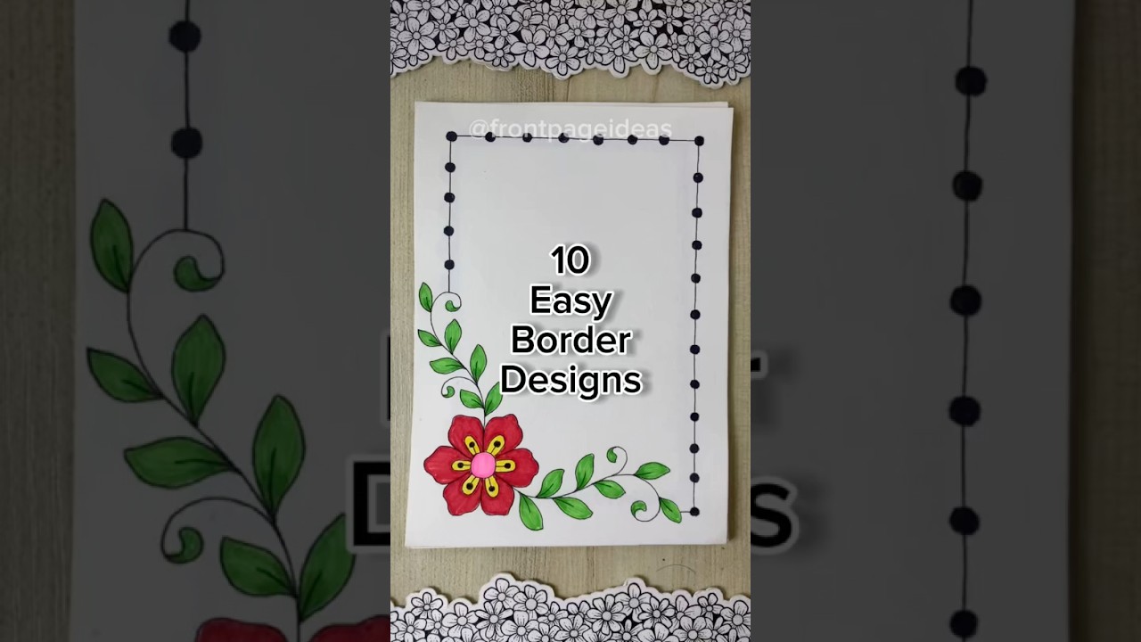 10 Easy front page design for school projects and idea note journals | Aesthetic Girl #shorts #howto
