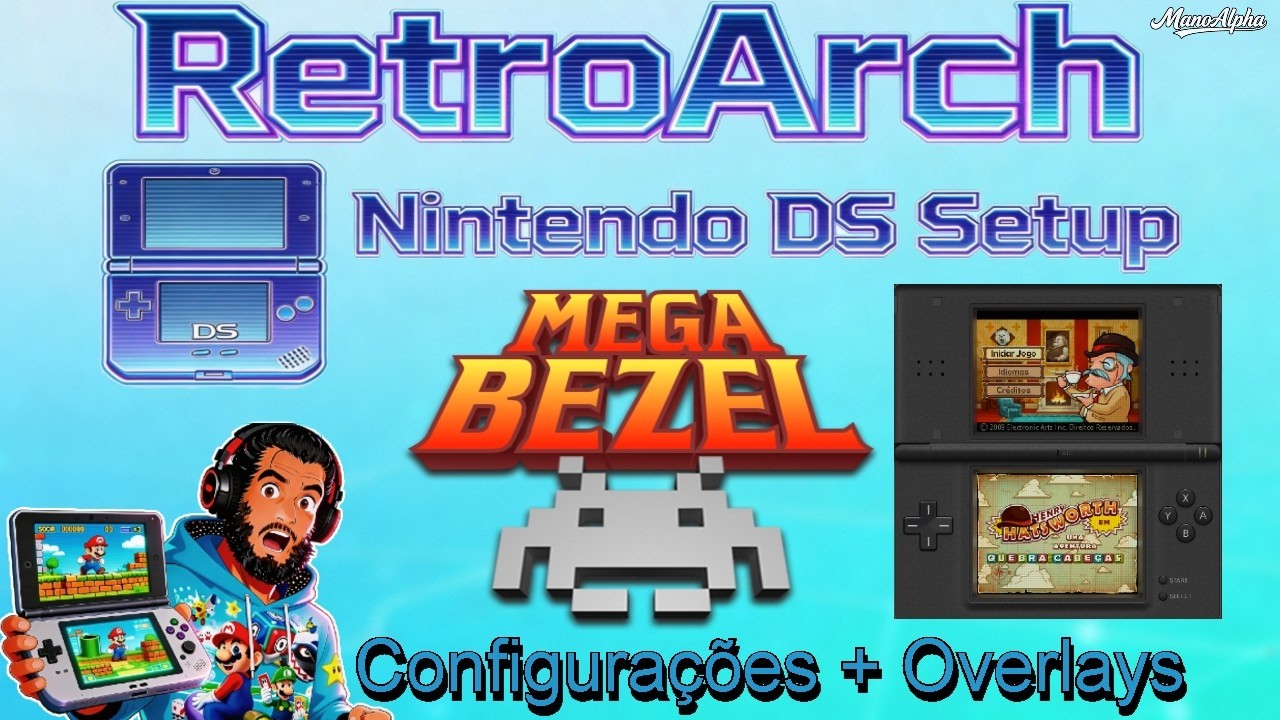 RetroArch + MelonDS PERFEITO! Mega Bezel Shader + Configuração Nintendo DS (RetroAchievements)