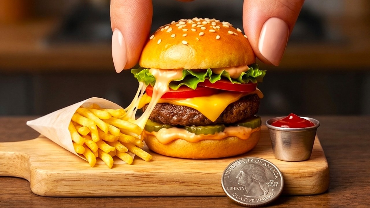 I Made The World's SMALLEST Burger & Fries From Scratch