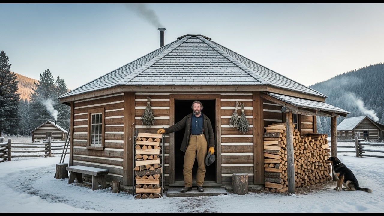 Neighbors Laughed When He Built an Octagon Log Cabin — Until It Stayed 21° Warmer Than Theirs