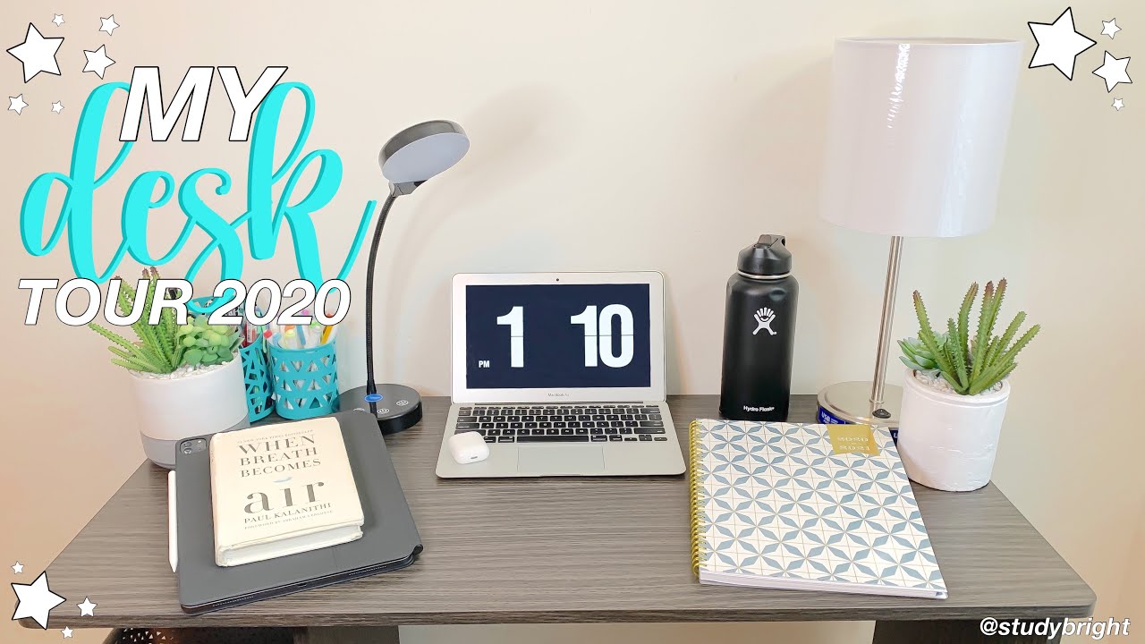 desk tour 2020: my study space for online school | studybright