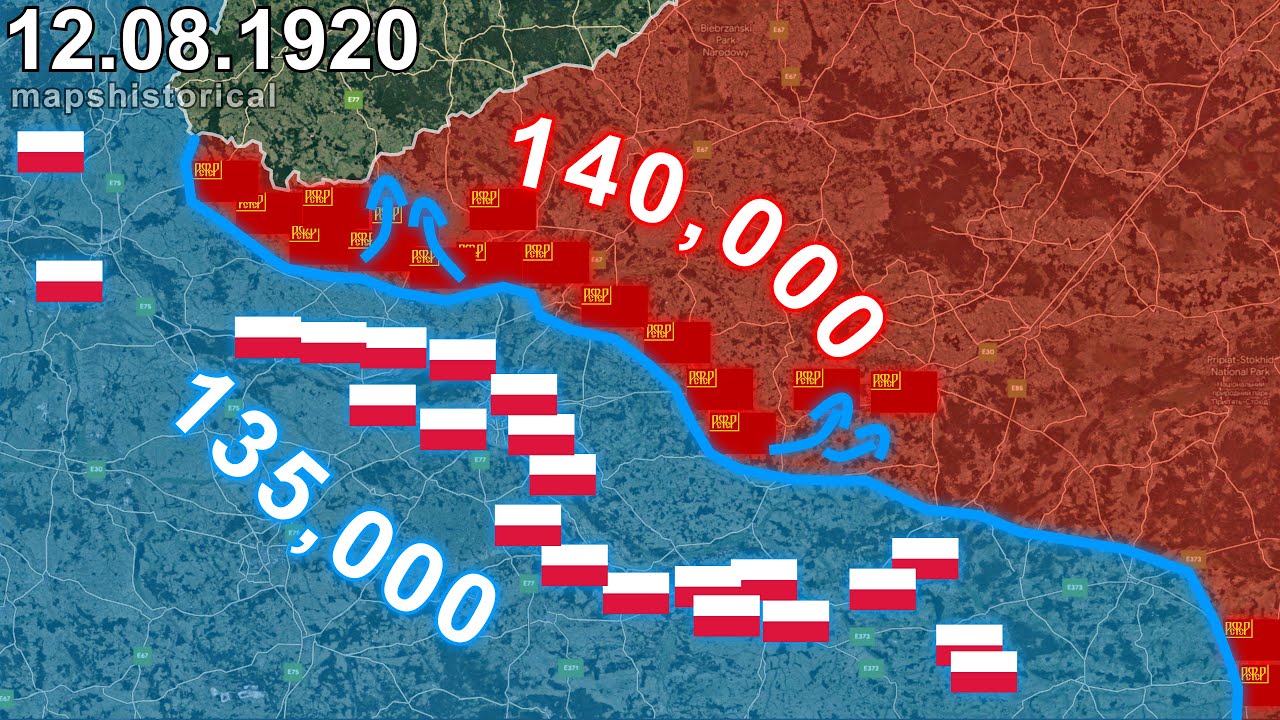 Battle of Warsaw in 1 minute using Google Earth