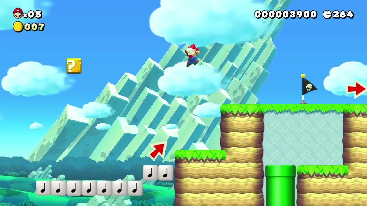 how to pass level one in mario maker 2