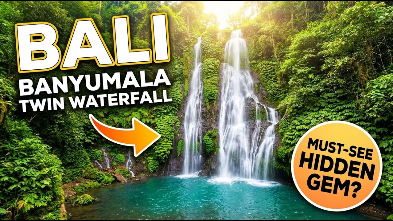 Banyumala Twin Waterfalls, The Best Waterfall On The Island Of Bali. || BALI WALKING TOUR