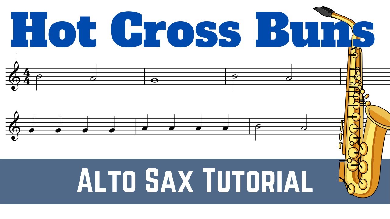 Hot Cross Buns | ALTO SAX Tutorial