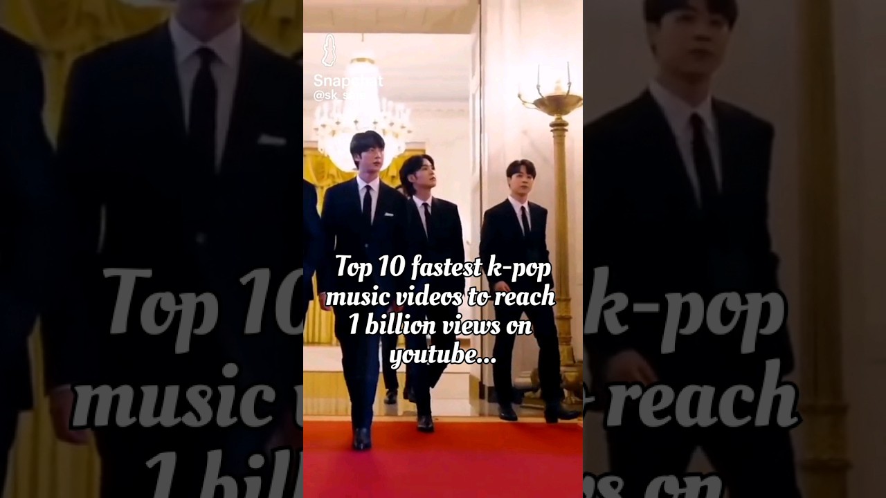 Top 10 fastest k-pop music videos to reach 1 billion views on YouTube... #bts #btsarmy