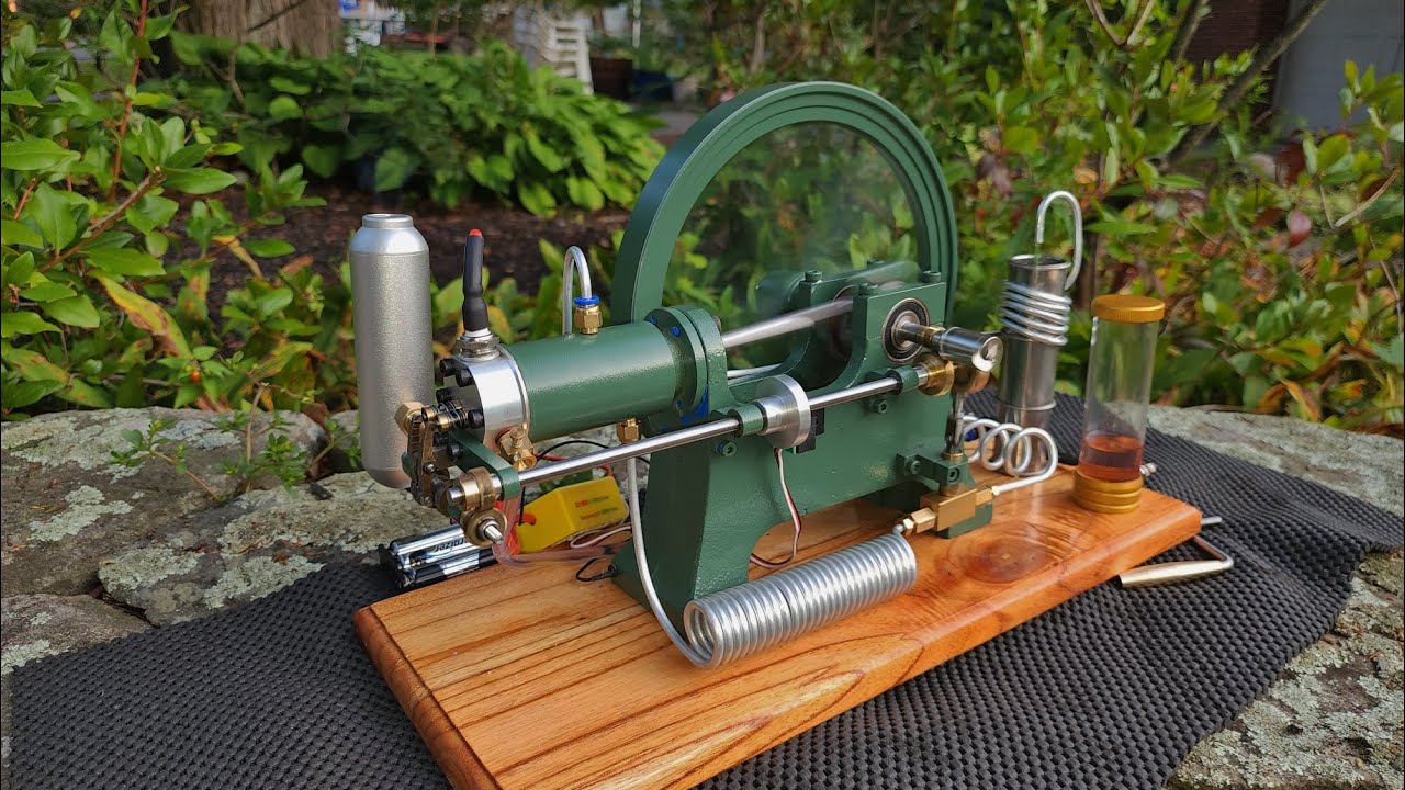 Side Shaft Horizontal Mill Gas Engine Model from Stirlingkit - Vintage style 4 Cycle w Overhead Cam