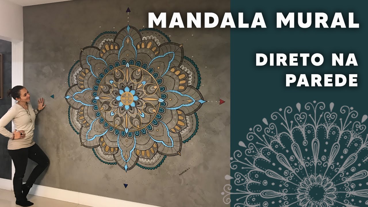 PROCESSO DE UMA MANDALA DE PAREDE (MURAL) | Taty Alencar