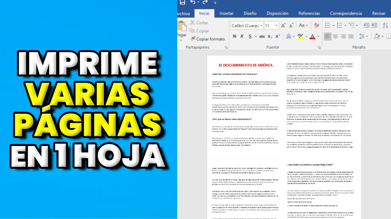 Como Imprimir VARIAS PAGINAS en 1 Sola Hoja (Word y PDF)