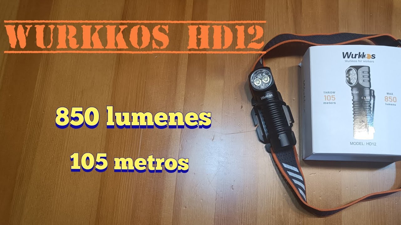 WURKKOS HD12 LINTERNA Y FRONTAL DOS EN UNO #headlight #light #country #bushcraft #camping #edc #city