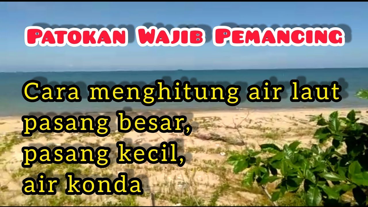 Patokan Wajib Pemancing || Cara menghitung air laut, pasang besar, pasang kecil, air konda