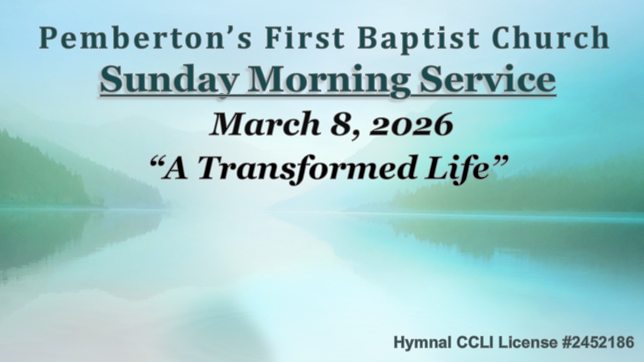 Sunday Morning Service