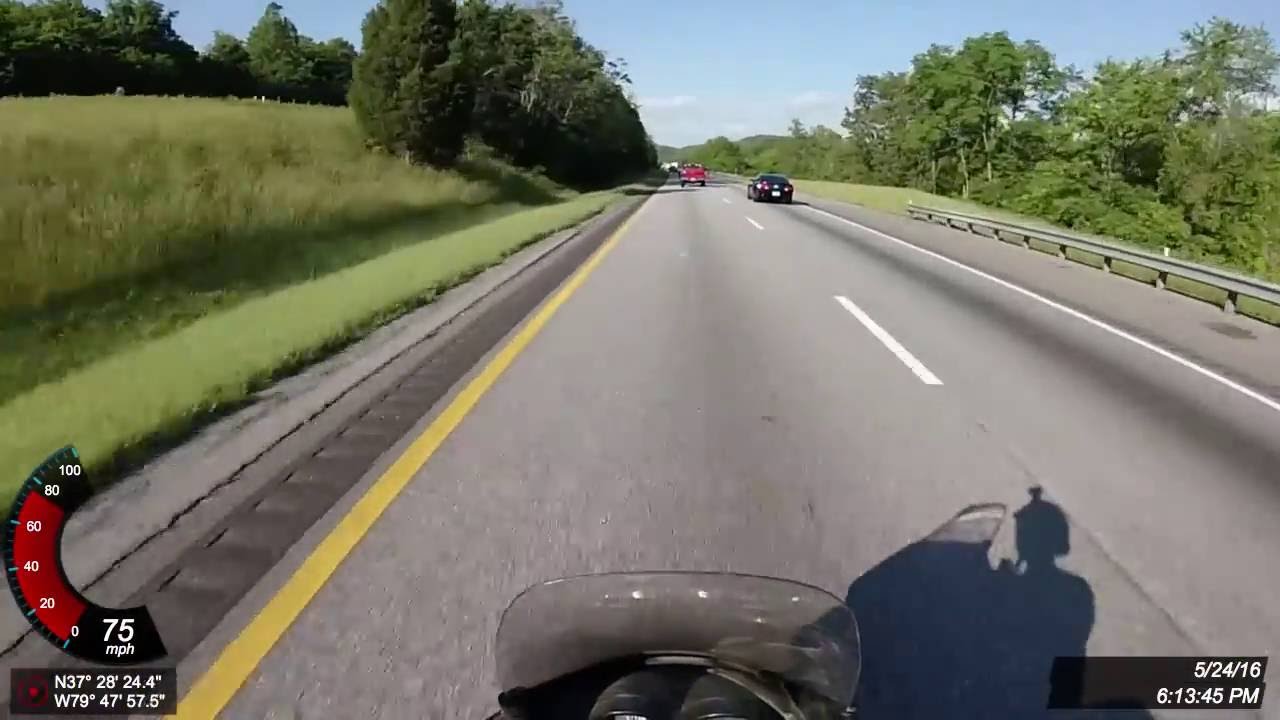 2004 Honda Reflex 250 Scooter on the Interstate 81 with GPS speed (NSS250)