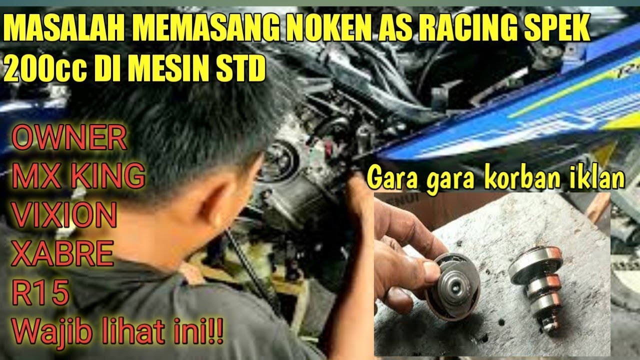 NOKEN AS RACING DIPASANG DIMOTOR MX KING STD DAN MASALAHNYA