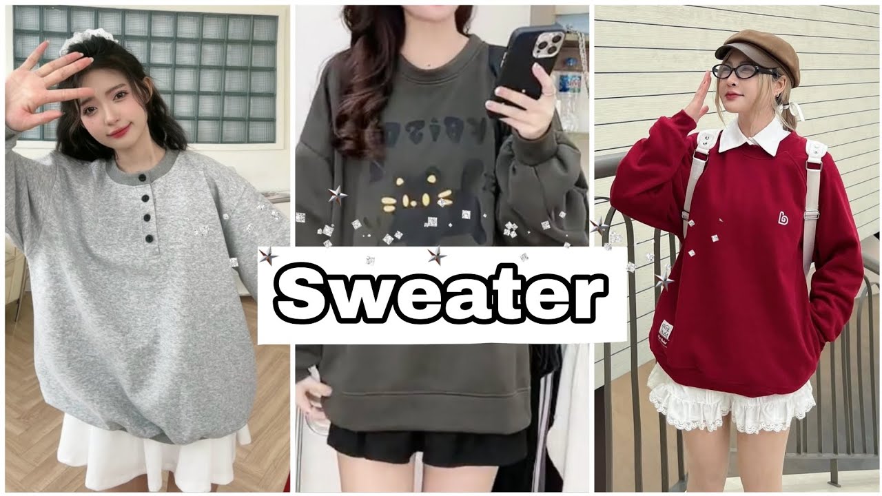 【Shopee Haul】Tổng hợp áo sweater dành cho mùa thu đông🍂🍁