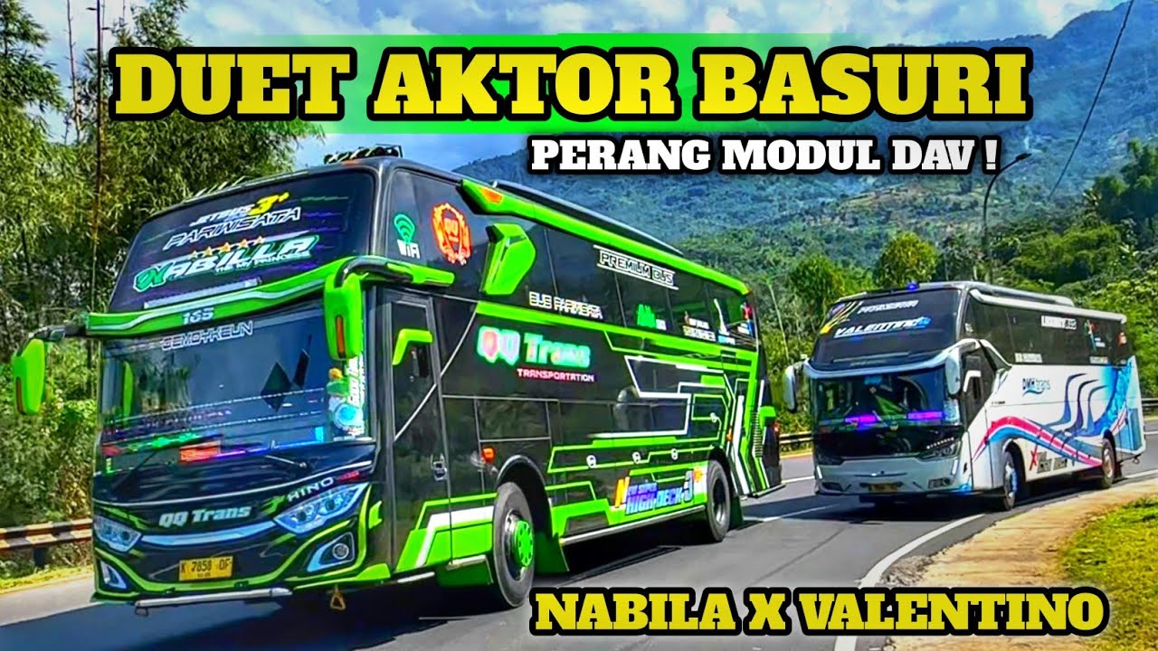 DUET BUS ARTIS HEBOHKAN JALANAN FULL BASURI ❗QQ TRANS NABILA & DMH VALENTINO