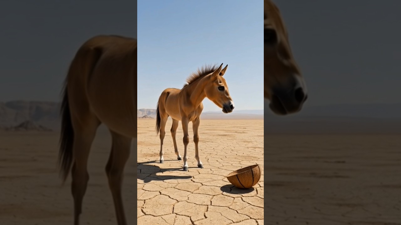A Baby Horse Born From an Egg Saved by a Coconut 🌱🐎 #horse #emotional