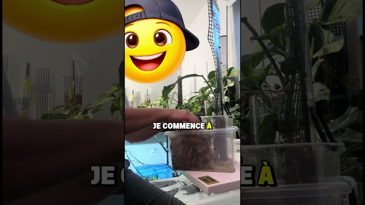Faire grimper un plante sur tuteur de mousse de sphaigne-le début.