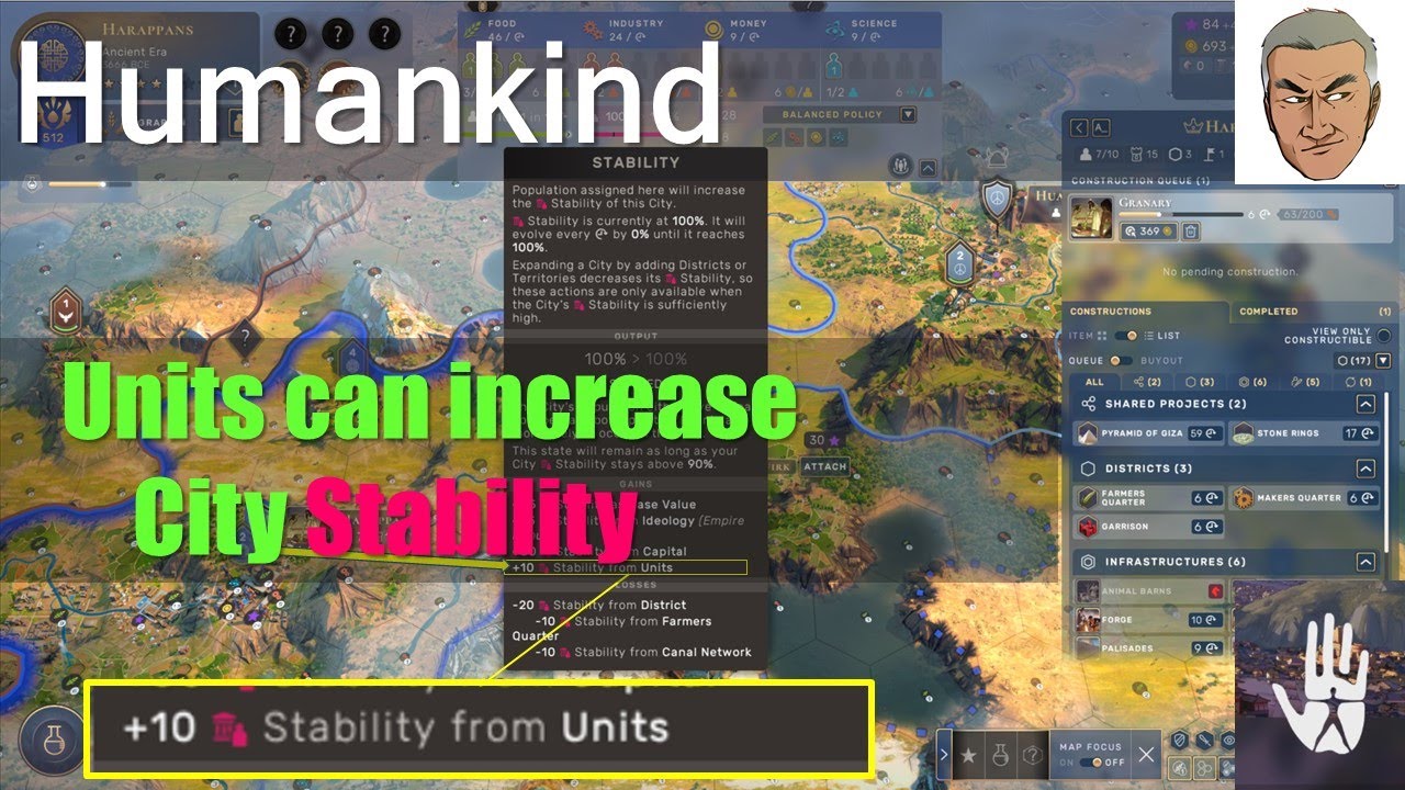 Humankind - Units can increase City Stability