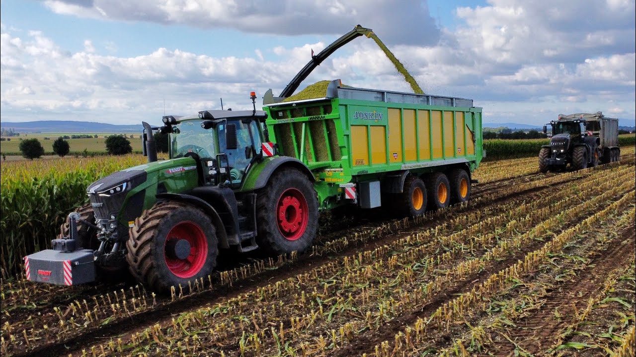 Nový Fendt 942 Vario +Joskin Drakkar |Siláže Kukuřice 2023 | Black New Holland FR920