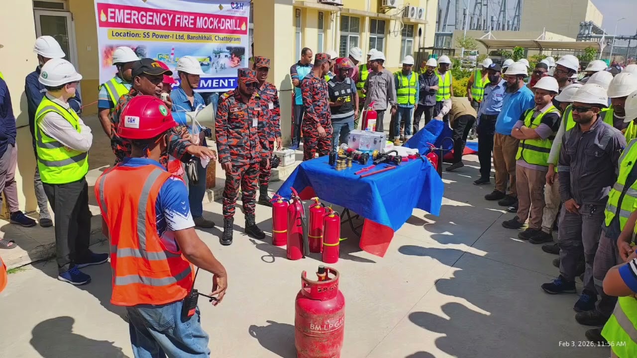 Fire Mock dirll organised by SS power HSE team