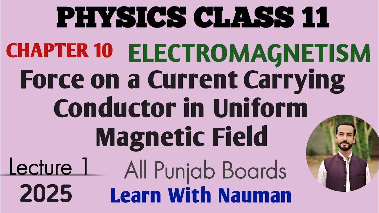 Force on a Current Carrying Conductor in Uniform Magnetic Field || Electromagnetism || Physics 11