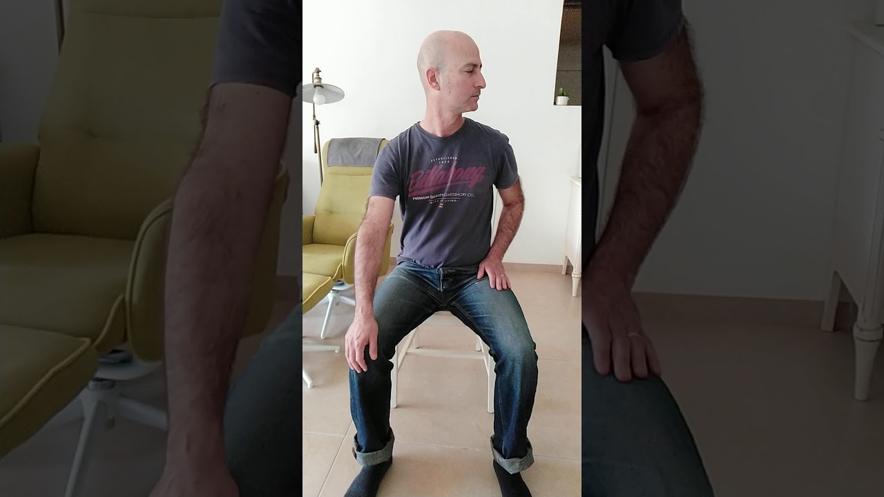 תרגול פלדנקרייז בישיבה - בהנחיית דר גולדמן, מורה לשיטת פלדנקרייז